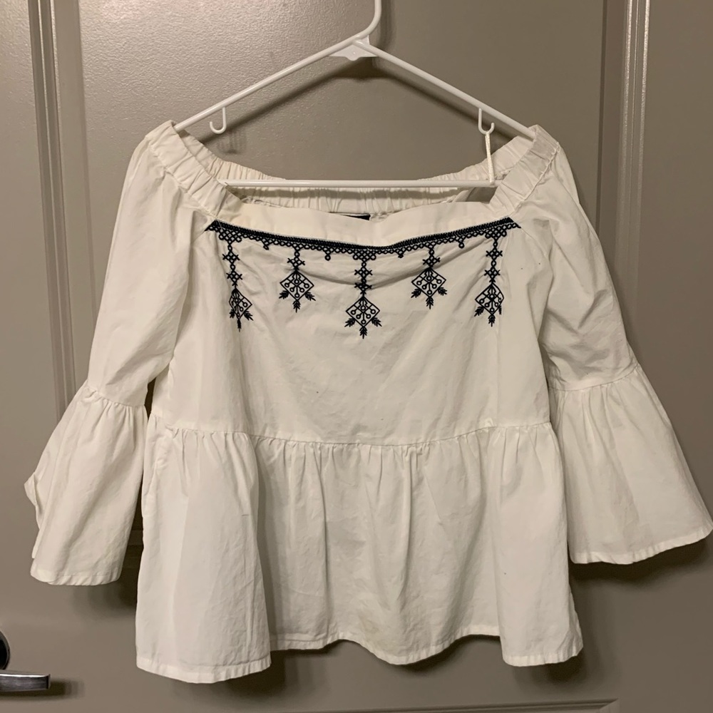 White Off-Shoulder Blouse